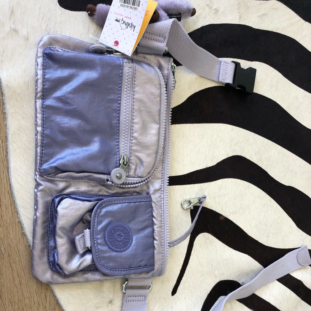 Kipling Fanny Pack NWT Metallic Purple